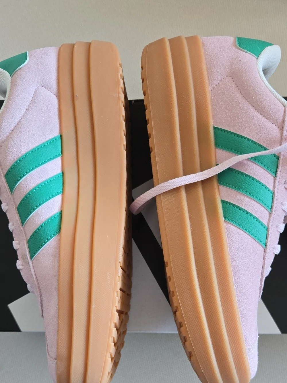 Adidas VL Court Bold Pink Green Platform Sneakers Women's 8.5 NWT - Picture 10 of 16